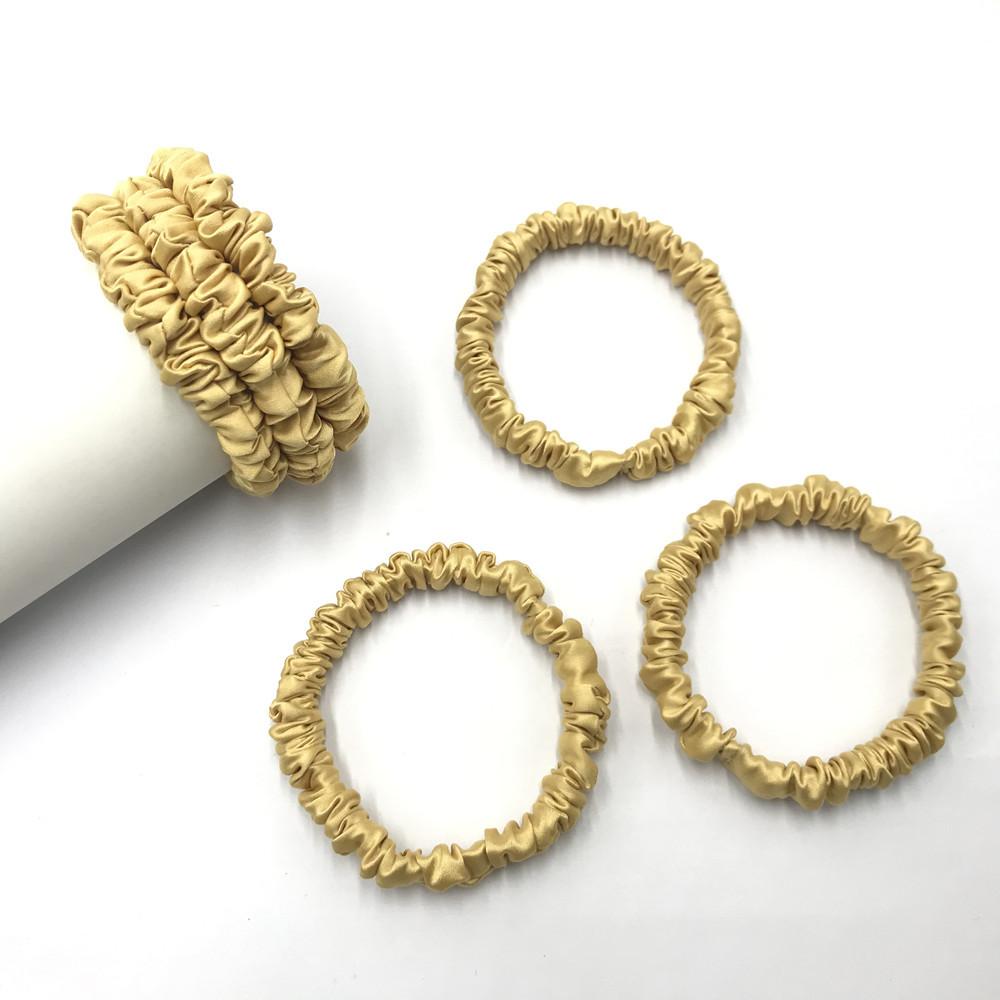 Модная искусственная шелковая тонкая резинка для волос из высококачественного атласа, толстый кишечник, круг, женская завязка для волос, украшение для волос