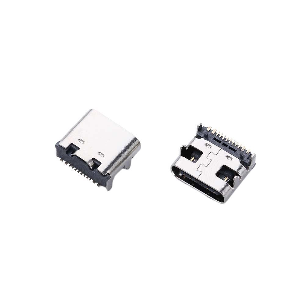 Micro Usb Jack SMD Connector Type-C 16pin Connector Charging Socket Female Connector SMT Connector