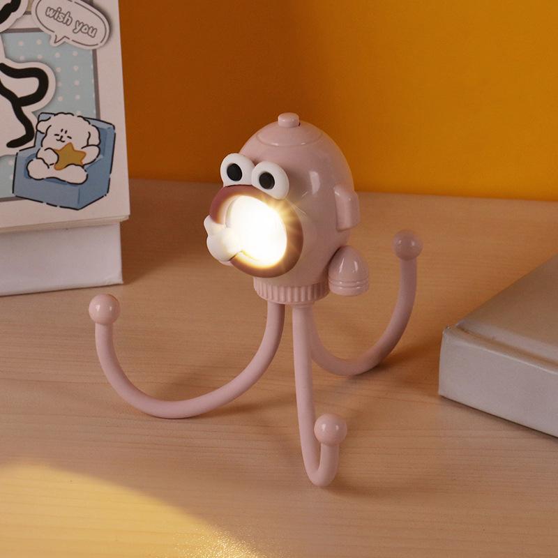 Креативный забавный ночник в виде осьминога, мультяшный мини-светодиодный фонарь для детской спальни, прикроватная лампа, переносная настольная лампа, игрушка в подарок