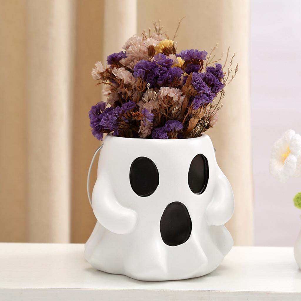 Halloween Resin Handicrafts Candy Bucket Home Ornaments High-end Exquisite Halloween Ornaments