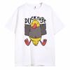 Duck Tape Printing Man T-Shirt Collar Short Sleeve Cotton Men's  Clothing for Summer Casual T Shirt Fashion Trend T-Shirt
