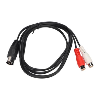 Кабель DIN 7PIN Male to 2RCA Female, кабель-адаптер звука с сердечником из чистой меди, 4,9 фута