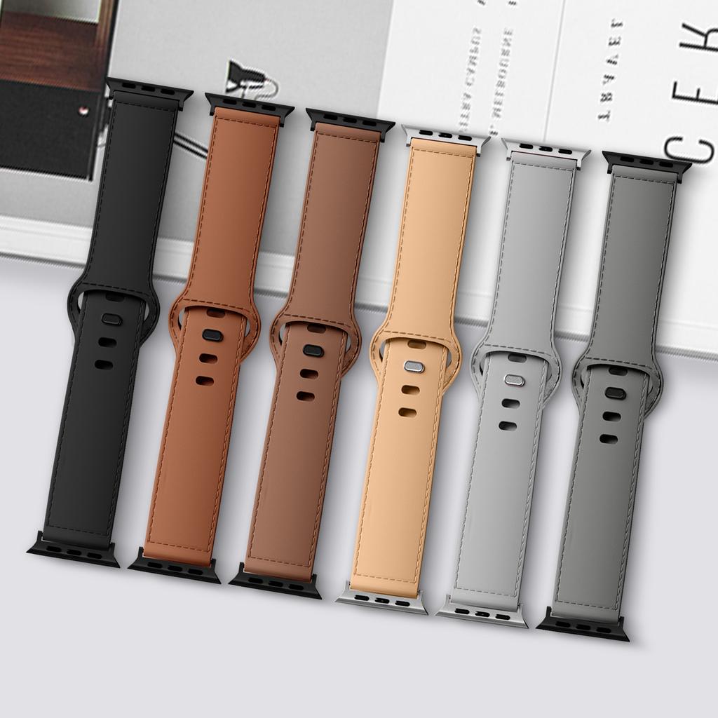 Ремешок из натуральной кожи для Apple Watch Ремешки 46 мм 49 мм 45 44 42 41 40 38 мм Correa Браслет iWatch Серии 11/10/9/8/7/6/SE/Ultra