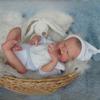 19 Inch Lifelike Reborn Baby Doll First Cry Soft Touch Cloth Body Newborn Babies Doll Real Looking Asleep Simulation Dolls for Kids Toddler Xmas Gifts