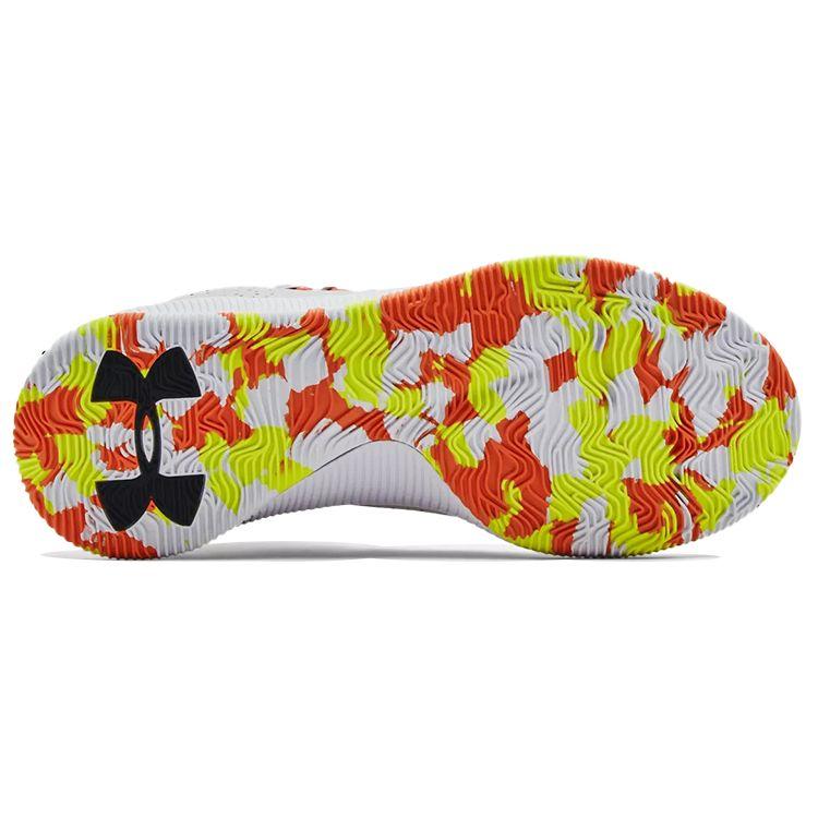 Under Armour Jet Fashion Comfortable Fabric Synthetic Leather Shock Absorption Non-Slip Wear-Resistant Breathable Mid-Top Basketball Shoes 3022051-108