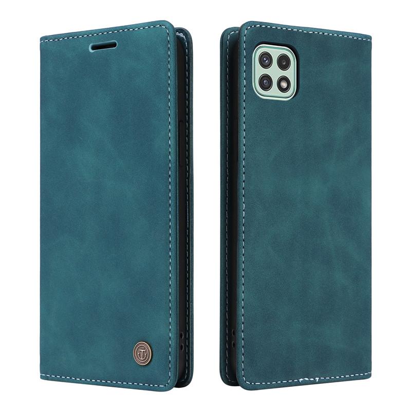 Ретро матовый роскошный флип-чехол-кошелек для Samsung Galaxy A22 5G SM-A226B A 22 A22 4G A225F однотонные чехлы для телефонов защитные сумки