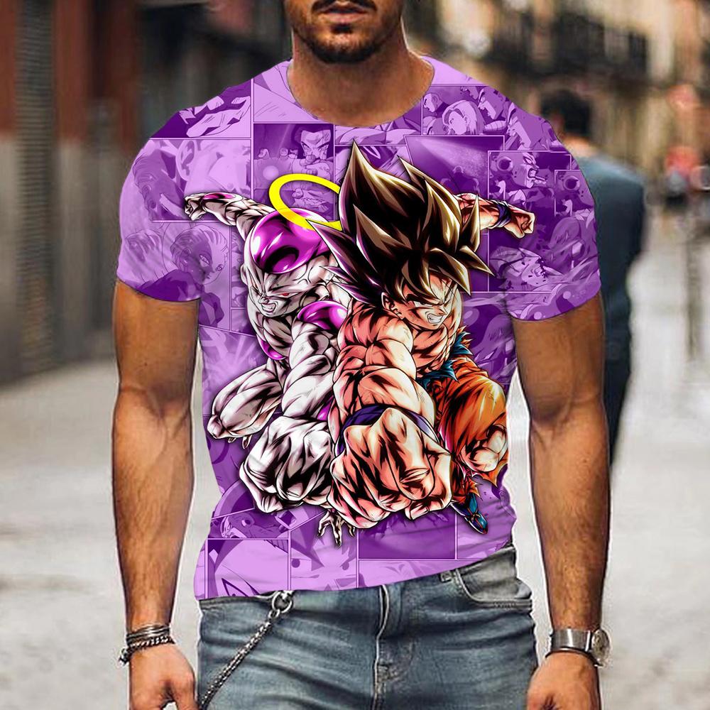 Жемчуг дракона, летние модные футболки с 3D принтом для мужчин, повседневные футболки с круглым вырезом и короткими рукавами, уличная одежда, свободные топы в стиле аниме