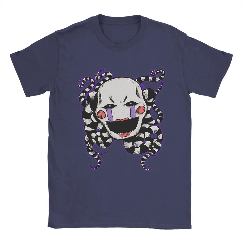 FNAF В Фредди Хлопковые Футболки Винтажные Футболки Y2k Кукла Марионетка Футболка Повседневная Свободная Футболка Потрясающая С короткими рукавами Унисекс