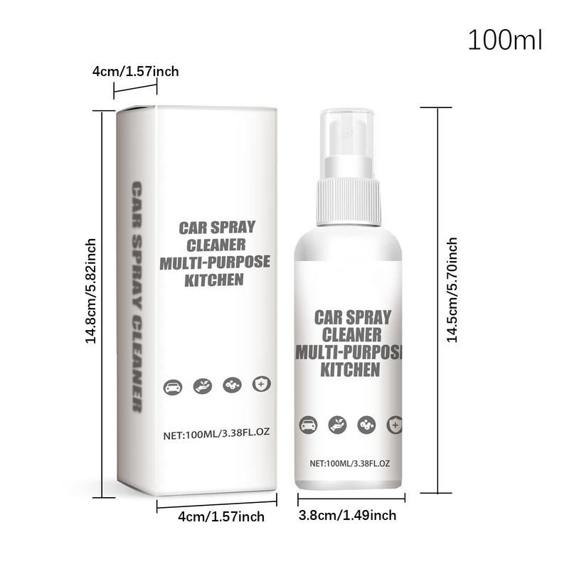 Очиститель салона автомобиля 100 мл жидкий мягкий очиститель-спрей для автомобиля многофункциональный мощный без запаха чистящий спрей для дверной панели