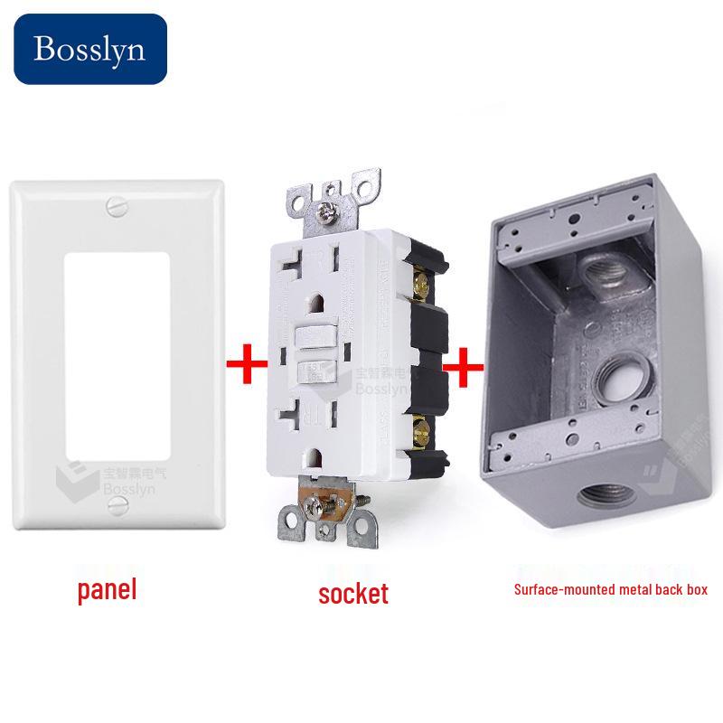 US Standard 20A 125V GFCI Socket with LED Indicator and Leakage Protection