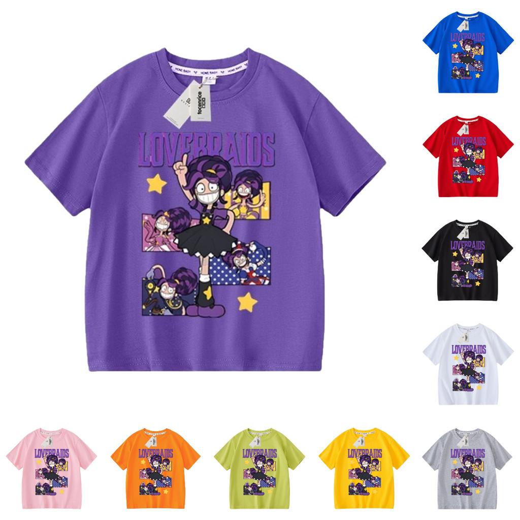 Детская футболка с коротким рукавом для девочек Lily Lovebraids с принтом