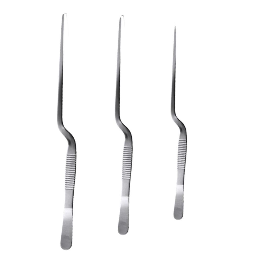 14/16/20cm Food Clip Stainless Steel BBQ Tweezer Kitchen Chef Tongs Tweezers  Meat Handling