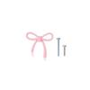 Small Size Pink Bow Cabinet Pulls Drawer Handle Zinc Alloy Metal Pulls for Dressing Table Small Cabinets DIY