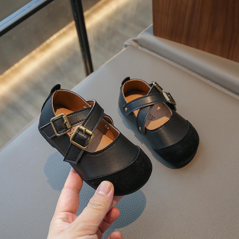 Girl Baby Shoes Spring and Autumn 1-13 Year Old Girl Princess Shoes Baby Boys Walking Shoes Children's Leather Shoes Soft Sole