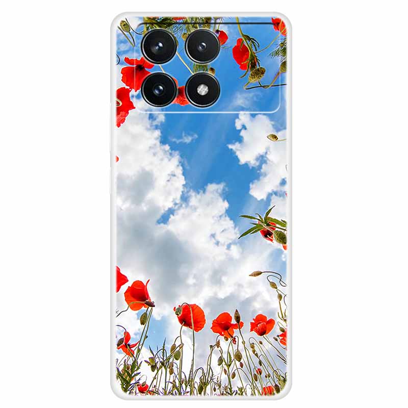 Clear Cover For Xiaomi Poco F6 Pro Case 2024 Paint Soft Silicone TPU Back Cases For Xiaomi Poco F6 Pro 5G Phone Cover Capa Coque