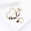 Heart Shape Brooch Backpack Badge Nursing Jewelry Decorative Pin Heart Pin