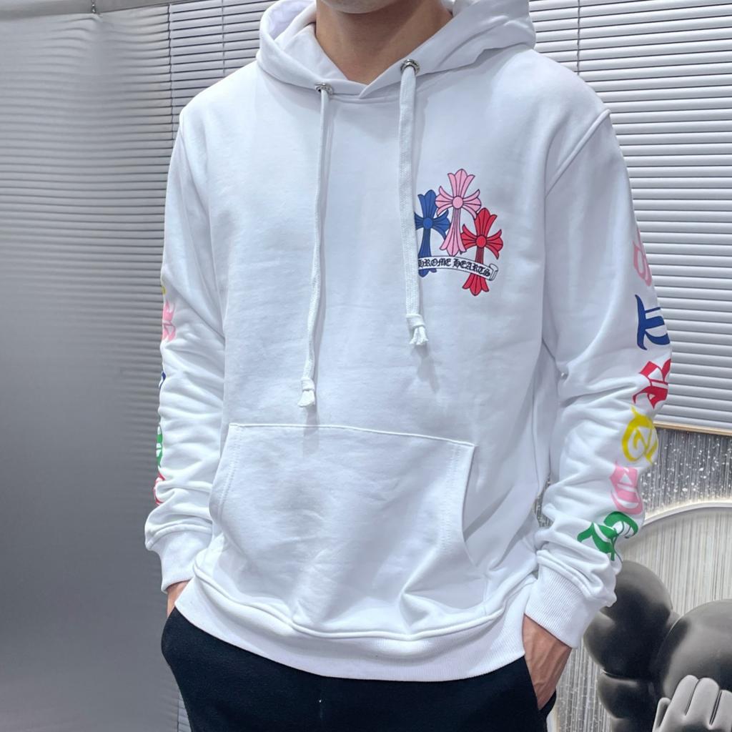 8318 CHROME HEARTS 2026 Новый Весенне-Осенний Большой Размер Тонкий Стиль Классический Стиль Худи с Капюшоном с Логотипом для Пар