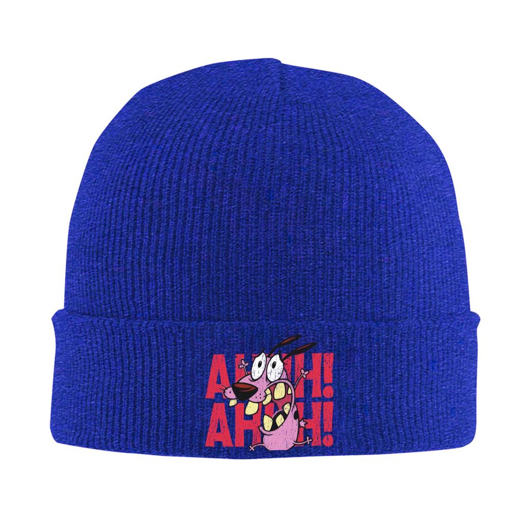 Courage Dog Beanie Hats Bonnet Hats Unisex Adult Casual Hippie Skullies Beanies Spring Custom Head Wrap Caps