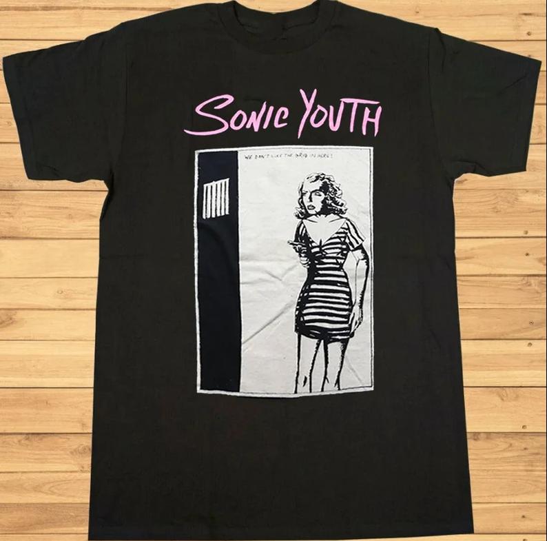 Футболка Sonic Youth 1990 Sonic Youth Goo Концерт Мы Не Любим Здешнюю Еду Sh