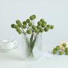 1 Bunch Artificial  Ball  Chrysanthemum, 9-head Solid Color Simulated Flowers Multi-color Optional, Home Indoor Fake Plants Ornaments