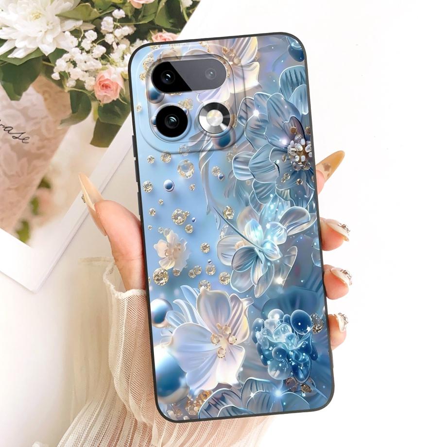 Мягкий силиконовый чехол из ТПУ для Realme 16 Pro Pro+ Чехол для телефона Винтажный Звездный Вишневый Бант Печать Ромашка Бампер Для Realme16 Ударопрочный