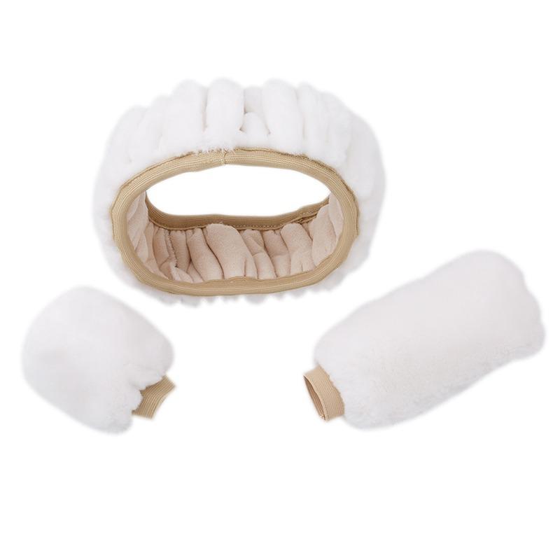 Чехол на руль автомобиля, чехол на рычаг переключения передач, защитный чехол на ручной тормоз, украшение, теплый, супер толстый плюшевый воротник, мягкий, черный, розовый, для женщин и мужчин