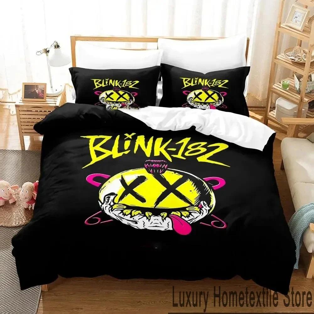 3D Print Blink-182 Bedding Set Boys Girls Twin Queen King Size Duvet Cover Pillowcase Bed Boys Adult Home Textileextile