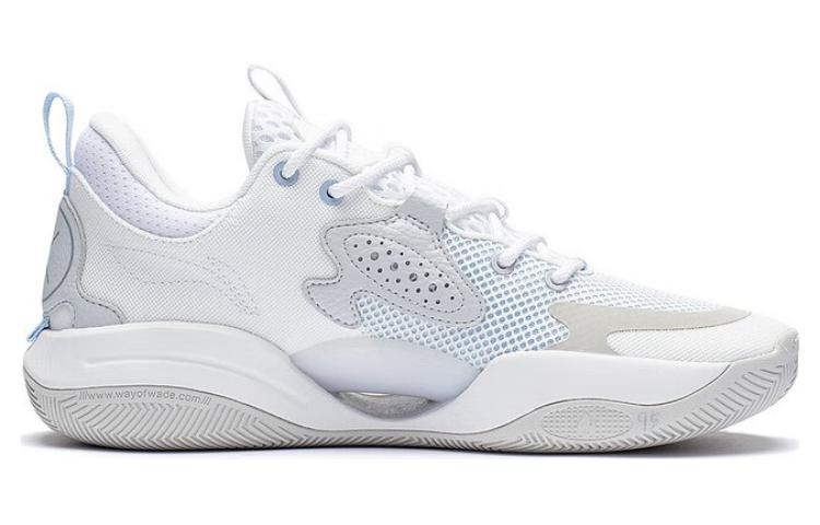 Li Ning Wade ALLDAY Wade ALLDAY Comfortable Abrasion Resistant Breathable Low top Basketball Shoes Men's White Gray ABPT007-4