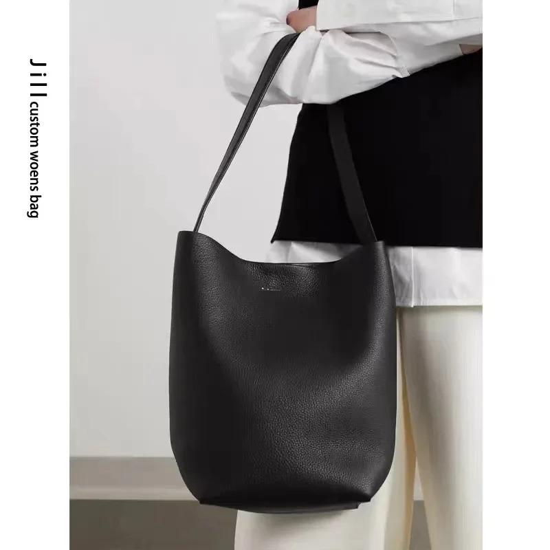 Сумка-тоут из натуральной кожи большой вместимости для поездок на работу и обратно на осень и зиму, женская переносная сумка-ведро на одно плечо