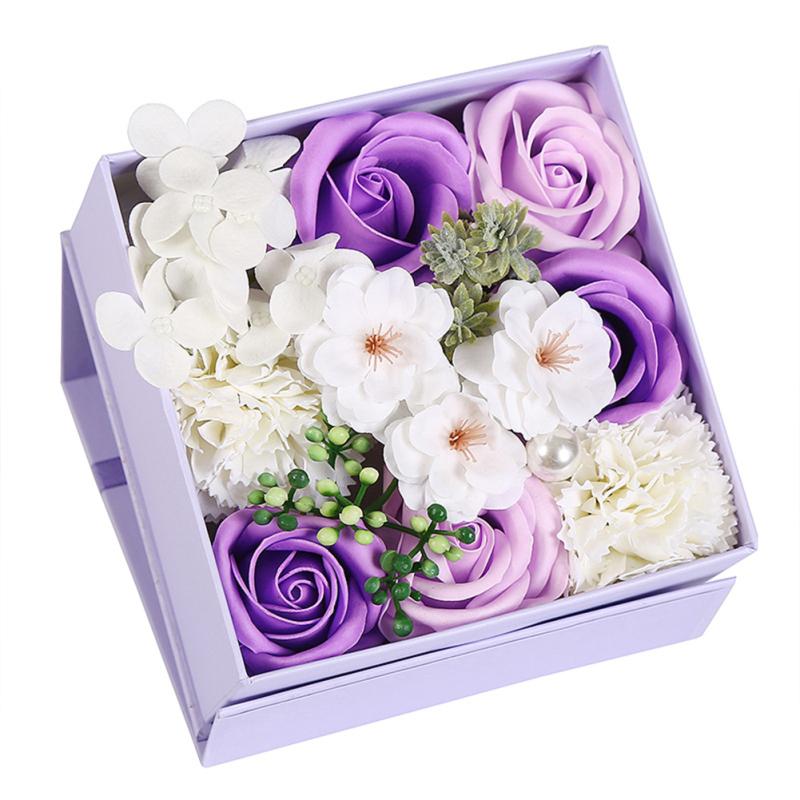 Мыло ручной работы Цветочная подарочная коробка на день рождения, свадьбу, годовщину, День матери, День святого Валентина