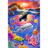 Full 5D Diy Diamond Painting Cartoon Dolphin Diamond Embroidery Full Lay Cross Stitch Home Decor Handmade Gift