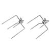 2PCS Multifunctional Stainless Steel BBQ Fork Grill Fork Roast Spit Barbecue Tool