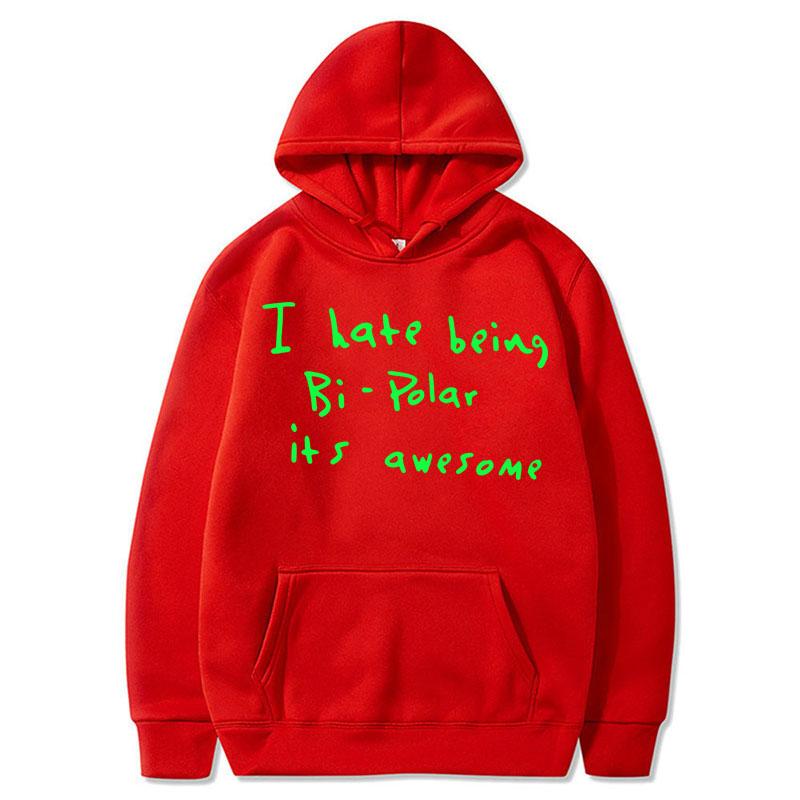 Rapper Kanye West I Hate Being Bipolar Album Hoodies Unisex Fashion Vintage Hip Hop Sweatshirt Fleece Loose Casual Tracksuit