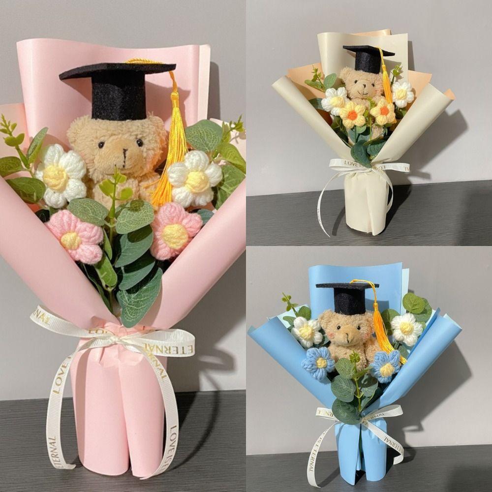 Dr. Bear Plush Toy Cartoon Graduation Gift New Graduation Bouquet Party Decor