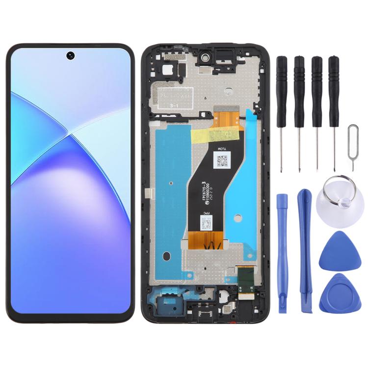 Для Infinix Smart 10 X6725 Оригинальный ЖК-экран с сенсорным стеклом в сборе с рамкой