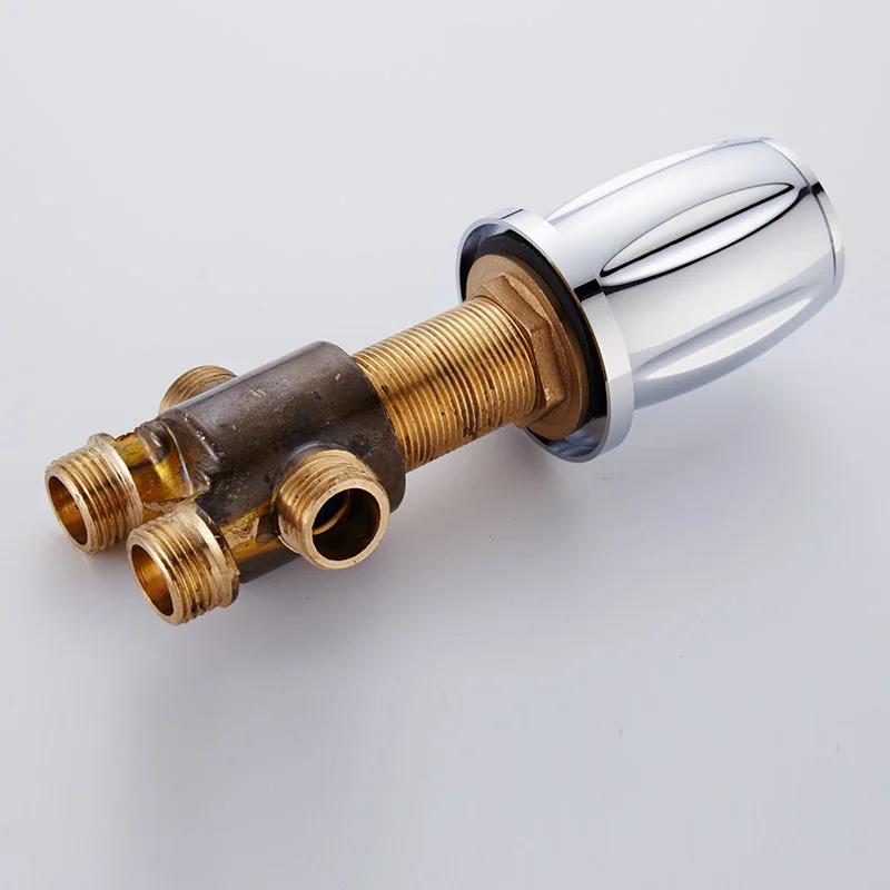 BAKALA латунный хромированный кран для ванны с горячей и холодной водой, смеситель для душа, ванна, комплект из 3 предметов, переключающий клапан