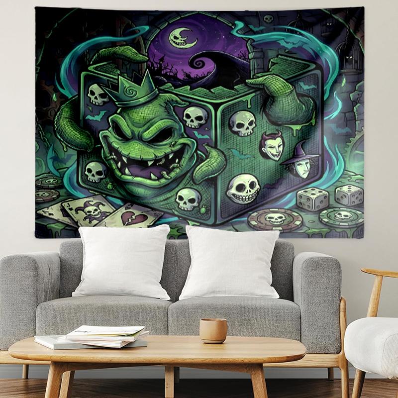 The Nightmare Before Christmas Print Tapestry, Lightweight Wall Hanging, for Bedroom, Dorm, Living Room, Home Art Decor, Birthday Christmas Gift for F