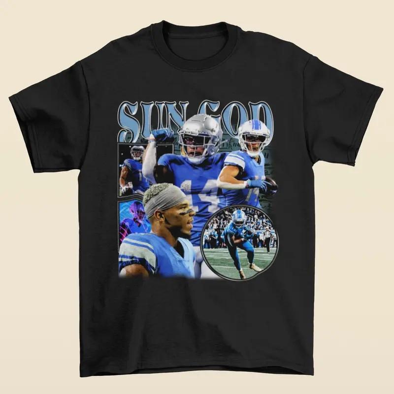 Amon-Ra St. Brown Sun God Vintage T-Shirt Lions Football Tee