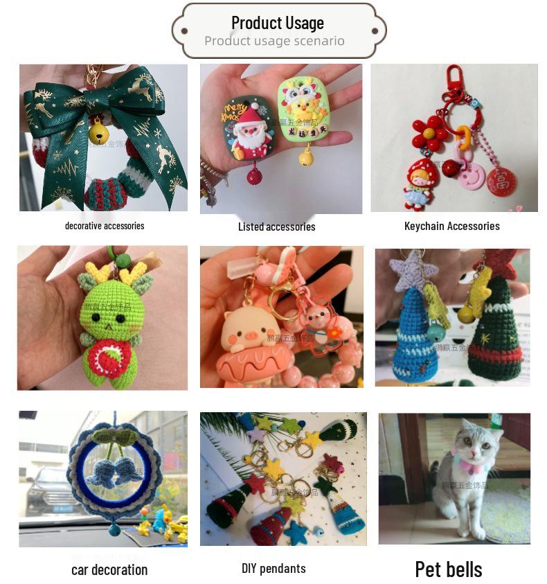 14 мм Леденцового цвета Окрашенные Колокольчики Брелок Аксессуары для DIY Рождественских Украшений и Ювелирных Изделий для Питомцев