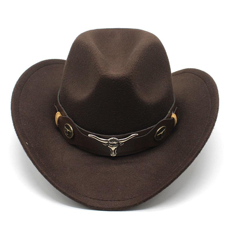 Winter Women 'S Men 'S Wool Hollow Western Cowboy Hat With Fashion Belt Gentleman Lady Jazz Cowgirl Toca Sombrero Cap