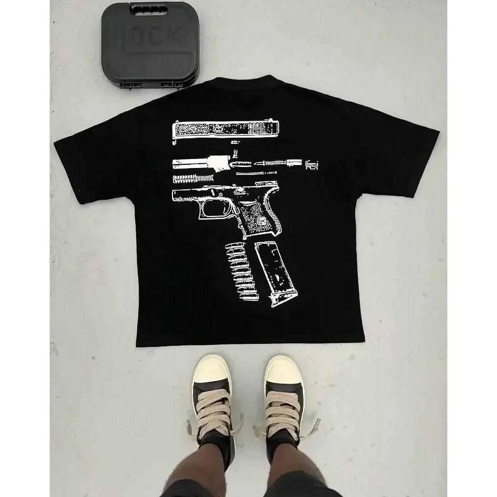 Мужские футболки Y2K Футболка Harajuku Hip Hop с графическим принтом We Trust, круглым вырезом, хлопковая футболка большого размера, готические топы с коротким рукавом