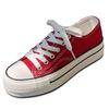 Height-increasing Canvas Shoes Women's Platform Red New Muffin 2025 Board Shoes Little White Shoes Casual Versatile Basic Simplicity
