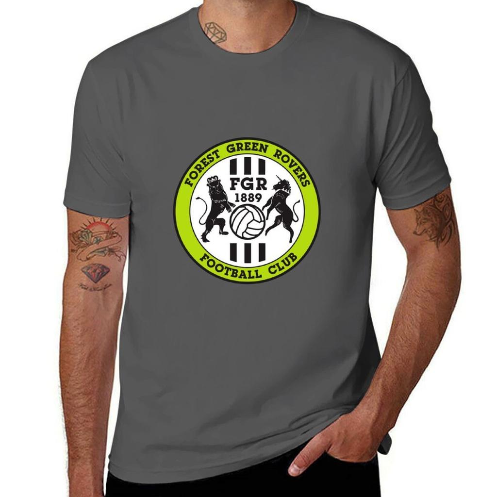 Футболка с наклейками Forest Green Rovers, мягкая, повседневная, с коротким рукавом, хлопковая
