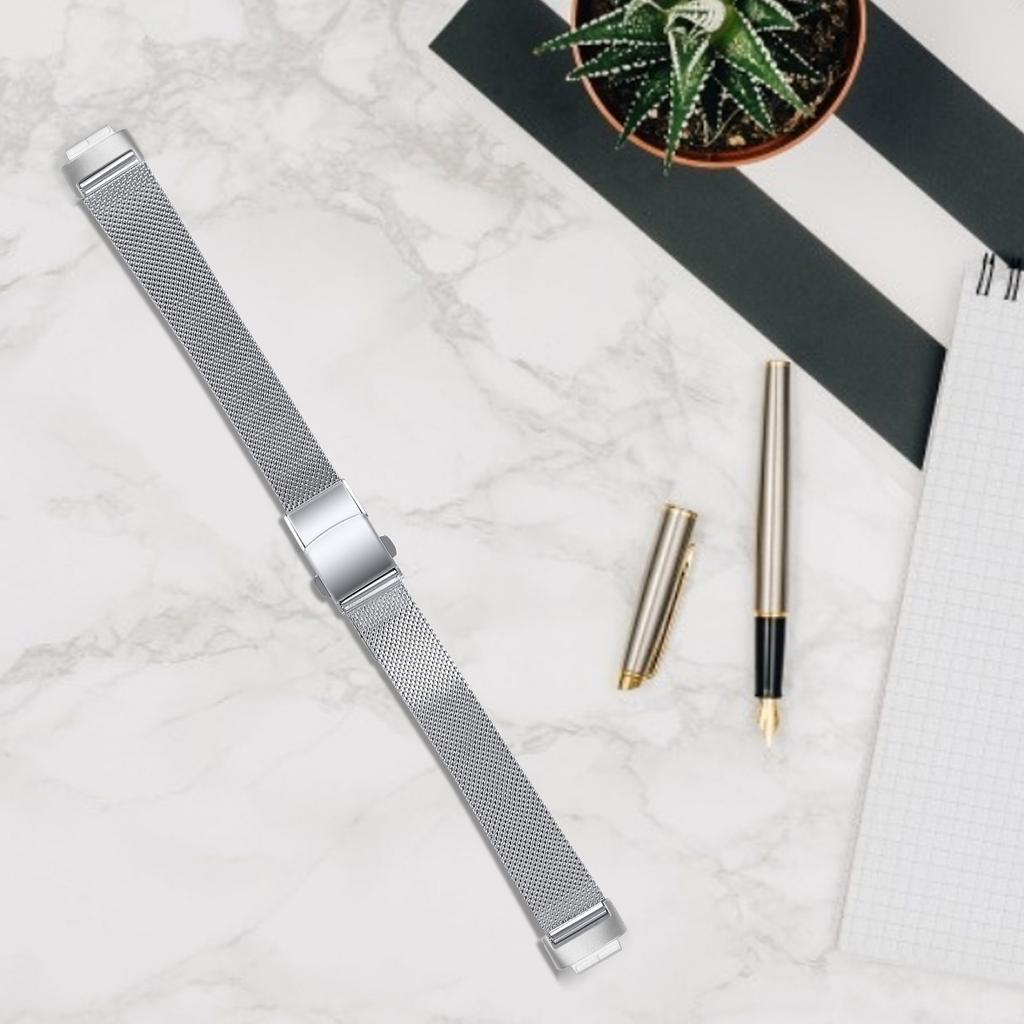 Для Fitbit Inspire 3 Сетчатый миланский ремешок для часов из нержавеющей стали, сменный браслет на запястье с застежкой