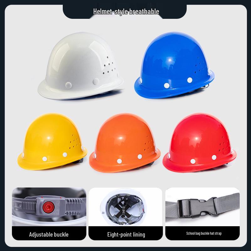 Iron Head Kung Fu Classic V-Shaped Breathable Anti-Smash Safety Helmet with Printing for Construction and Labor Protection.