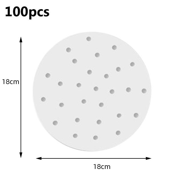 100 шт./пакет, вкладыши для пароварки, перфорированная бумага из древесной массы премиум-класса, антипригарный коврик для корзины для пропаривания, посуда для выпечки для кухни