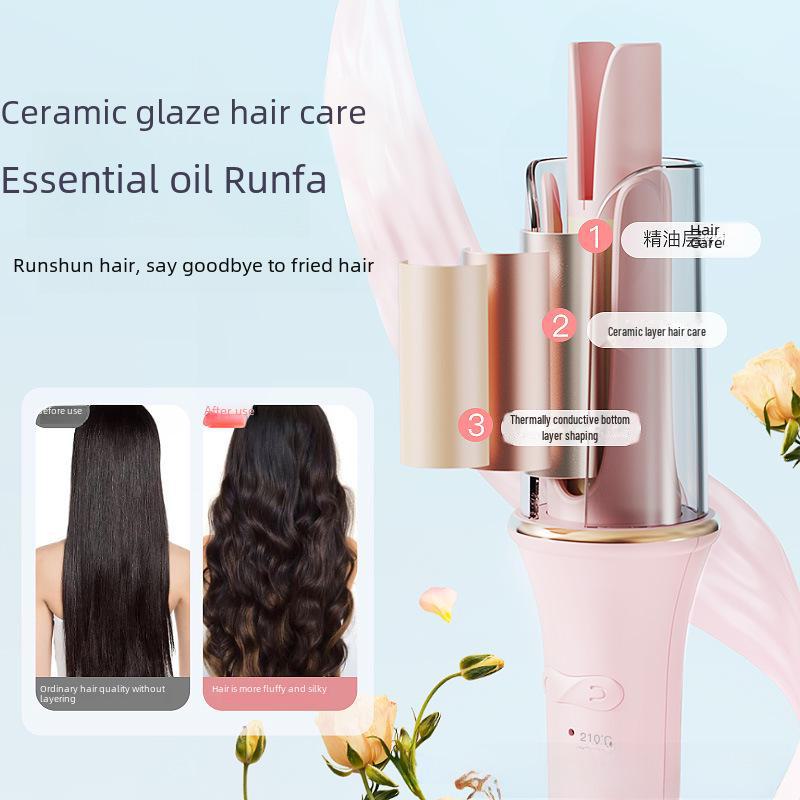 Automatic Fluffy Curling Iron for Big Curls & Waves - Salon-Quality, Tangle-Free Styling