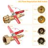 Winterize Blowout Adapter 3/4 Inch Male GHT Thread Quick Connecting Plug with Ball Valve Antifreeze Blow Out Water Adapter Brass