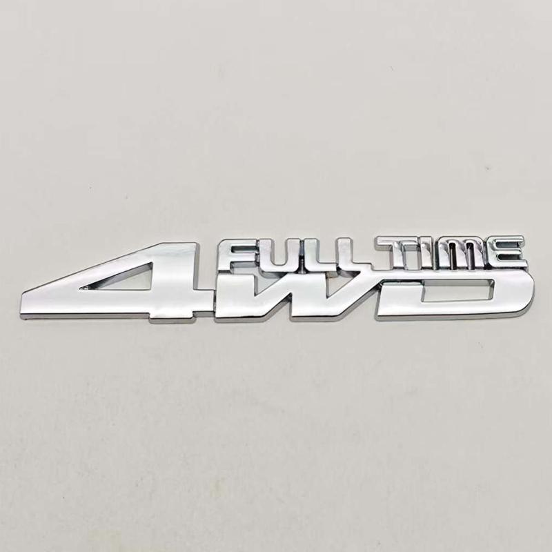 For Toyota Camry 3D Metal Car Styling Logo Full Time 4WD Badge Trunk Fender Side Stickr Emblem For Jeep Compass Grand Cherokee Toyota Accessories