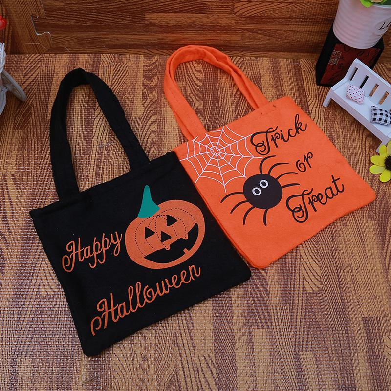 Halloween Pumpkin Handbag Halloween Kindergarten Non-woven Gift Bag Halloween Products Halloween Candy Bag